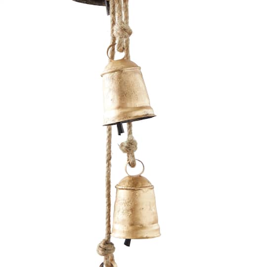 Gold Metal Bohemian Decorative Cow Bell